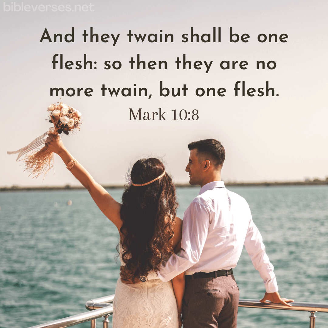 Mark 10:8 - Bibleverses.net