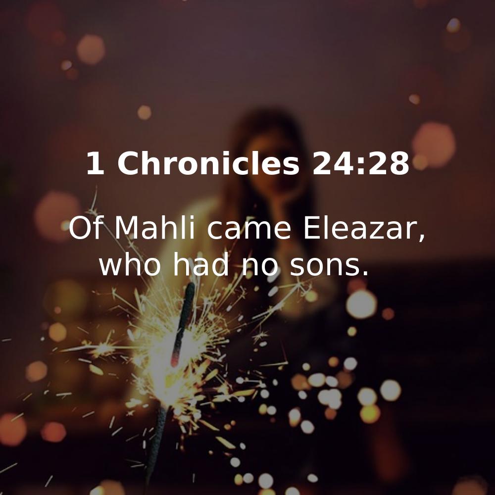 1 Chronicles 24:28 - Bibleverses.net