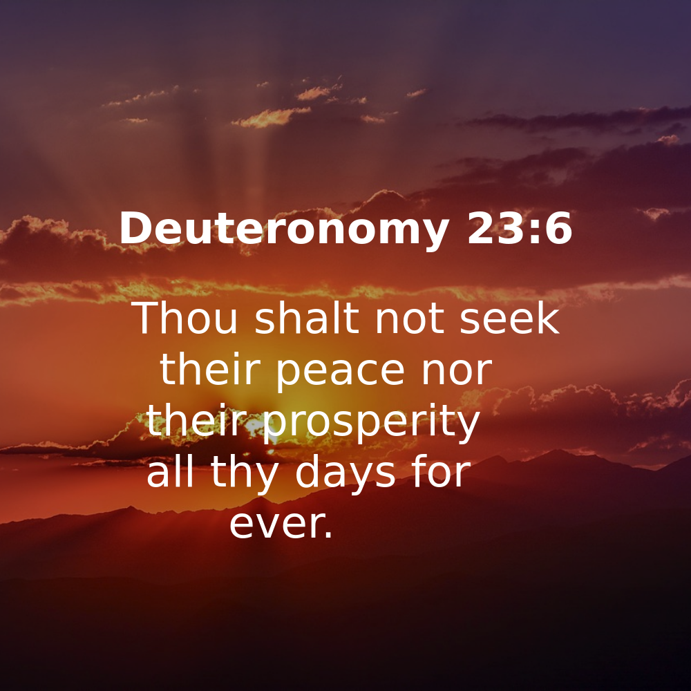 Deuteronomy 23:6 - Bibleverses.net
