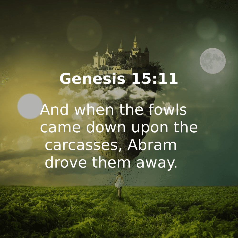 Genesis 15:11 - Bibleverses.net