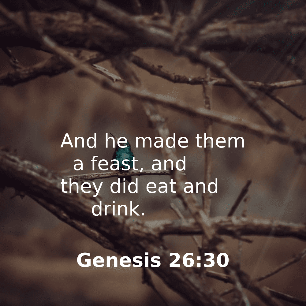 Genesis 26:30 - Bibleverses.net