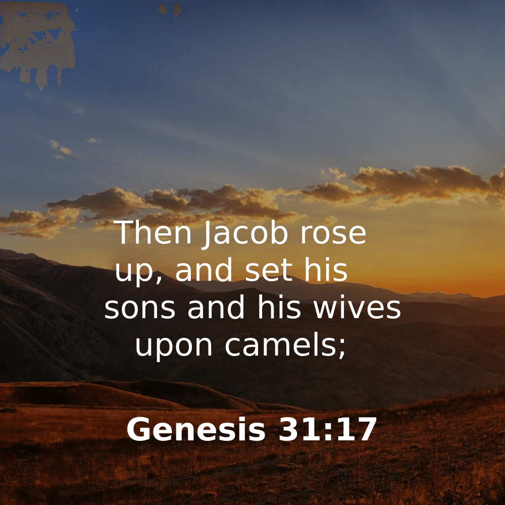 Genesis 31:17 - Bibleverses.net