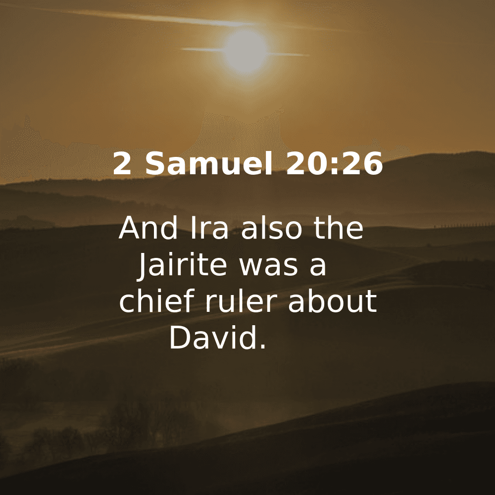 2 Samuel 20:26 - Bibleverses.net