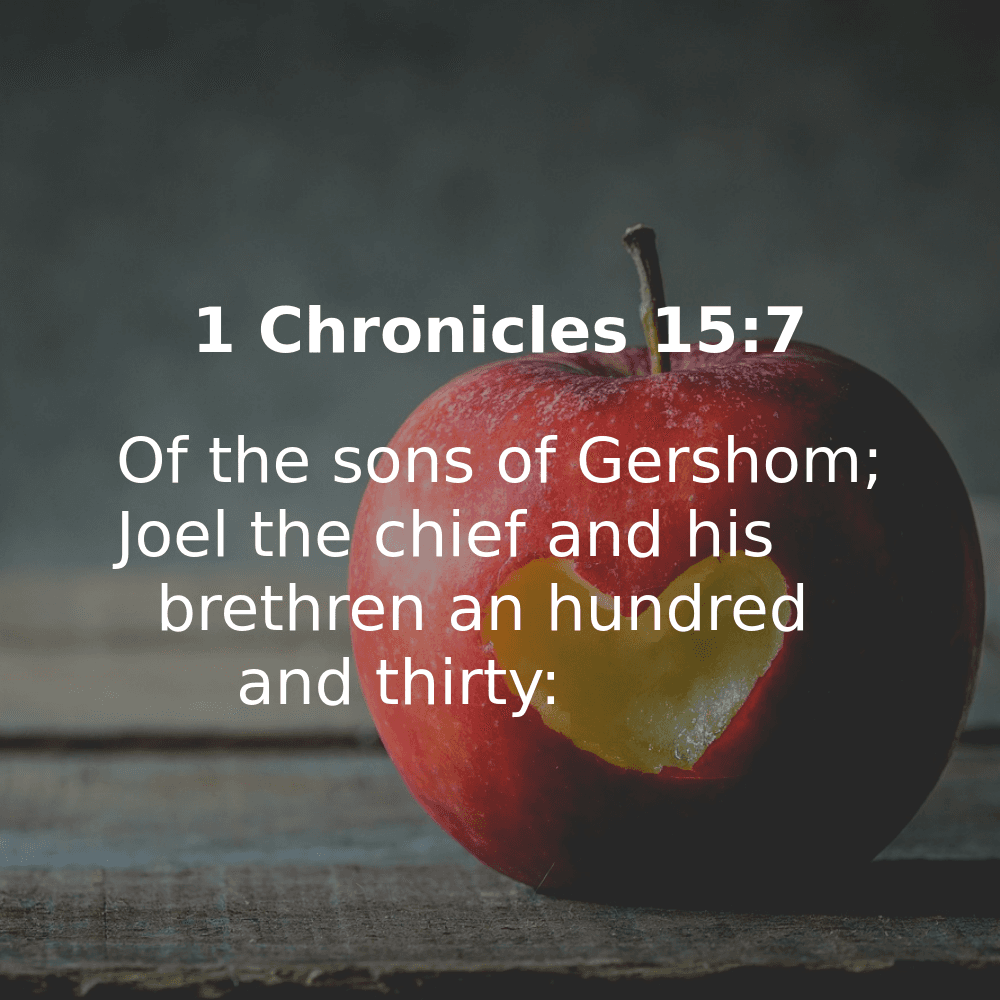 1 Chronicles 15:7 - Bibleverses.net