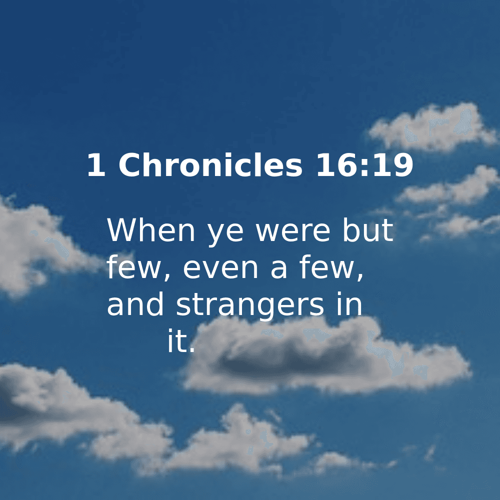 1 Chronicles 16:19 - Bibleverses.net