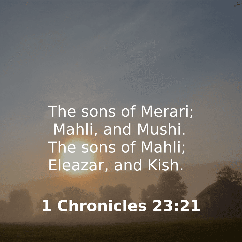 1 Chronicles 23:21 - Bibleverses.net