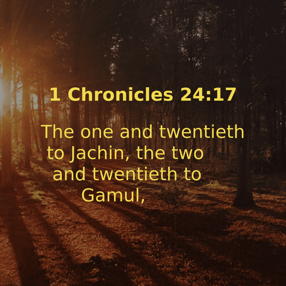 1 Chronicles 24:17 - Bibleverses.net