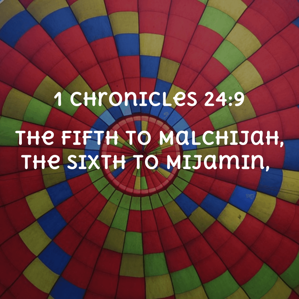 1 Chronicles 24:9 - Bibleverses.net