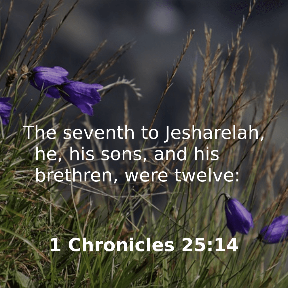1 Chronicles 25:14 - Bibleverses.net