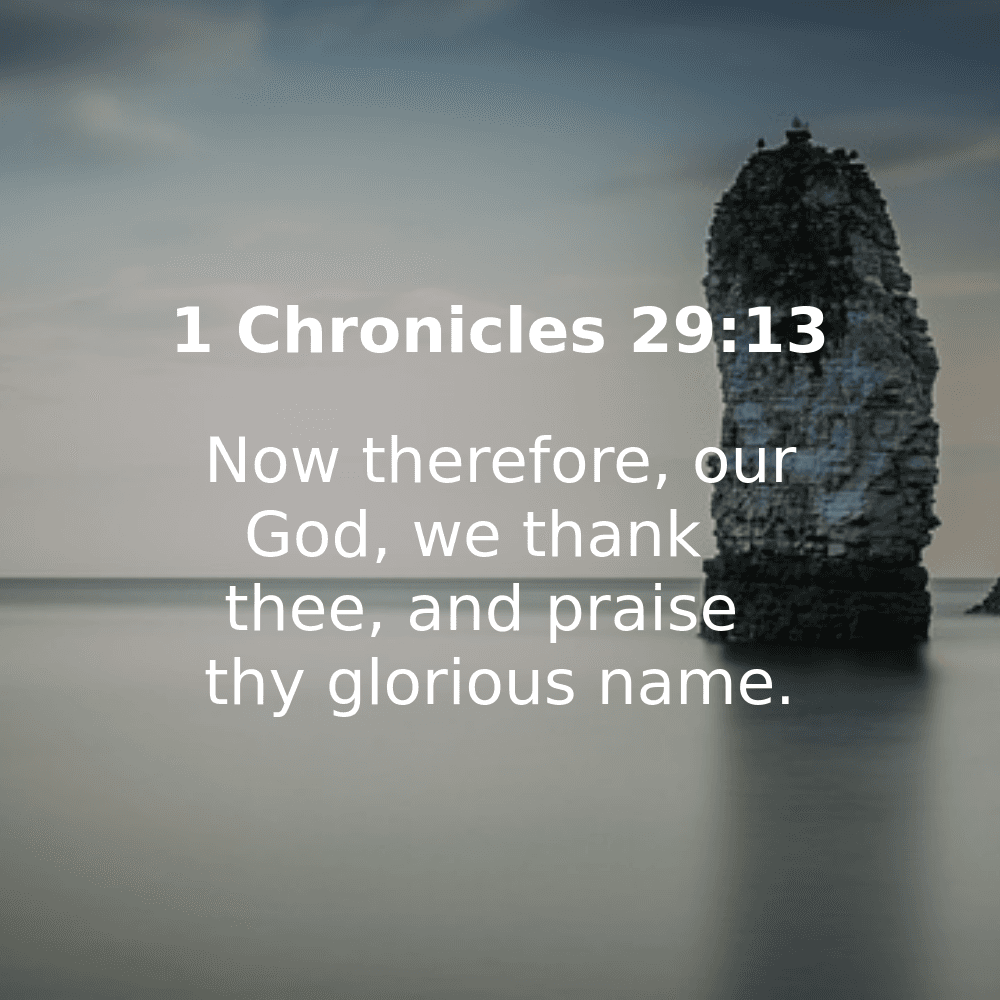 1 Chronicles 29:13 - Bibleverses.net