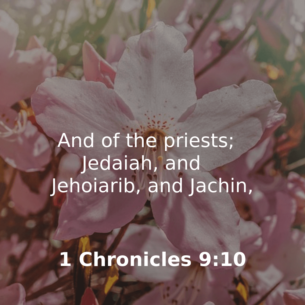 1 Chronicles 9:10 - Bibleverses.net