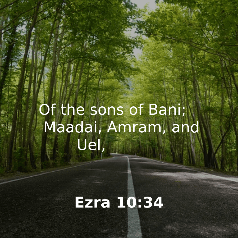 Ezra 10:34 - Bibleverses.net