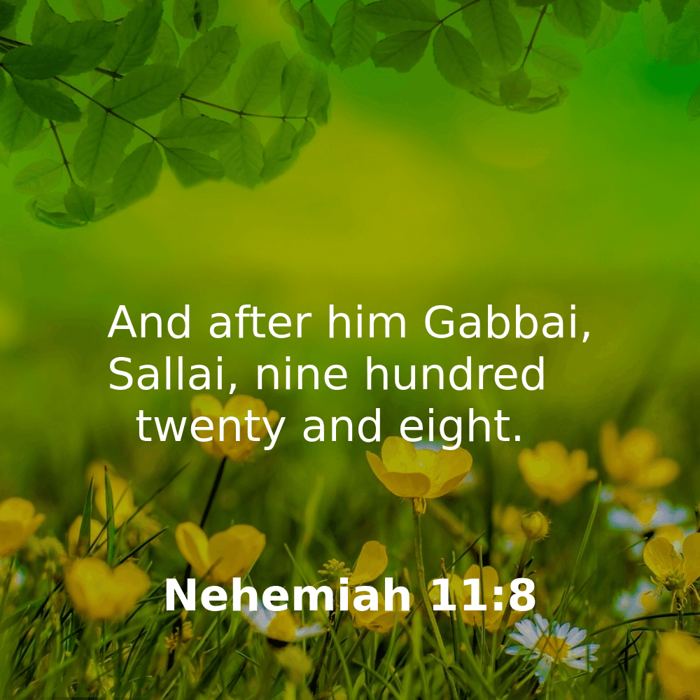 Nehemiah 11:8 - Bibleverses.net