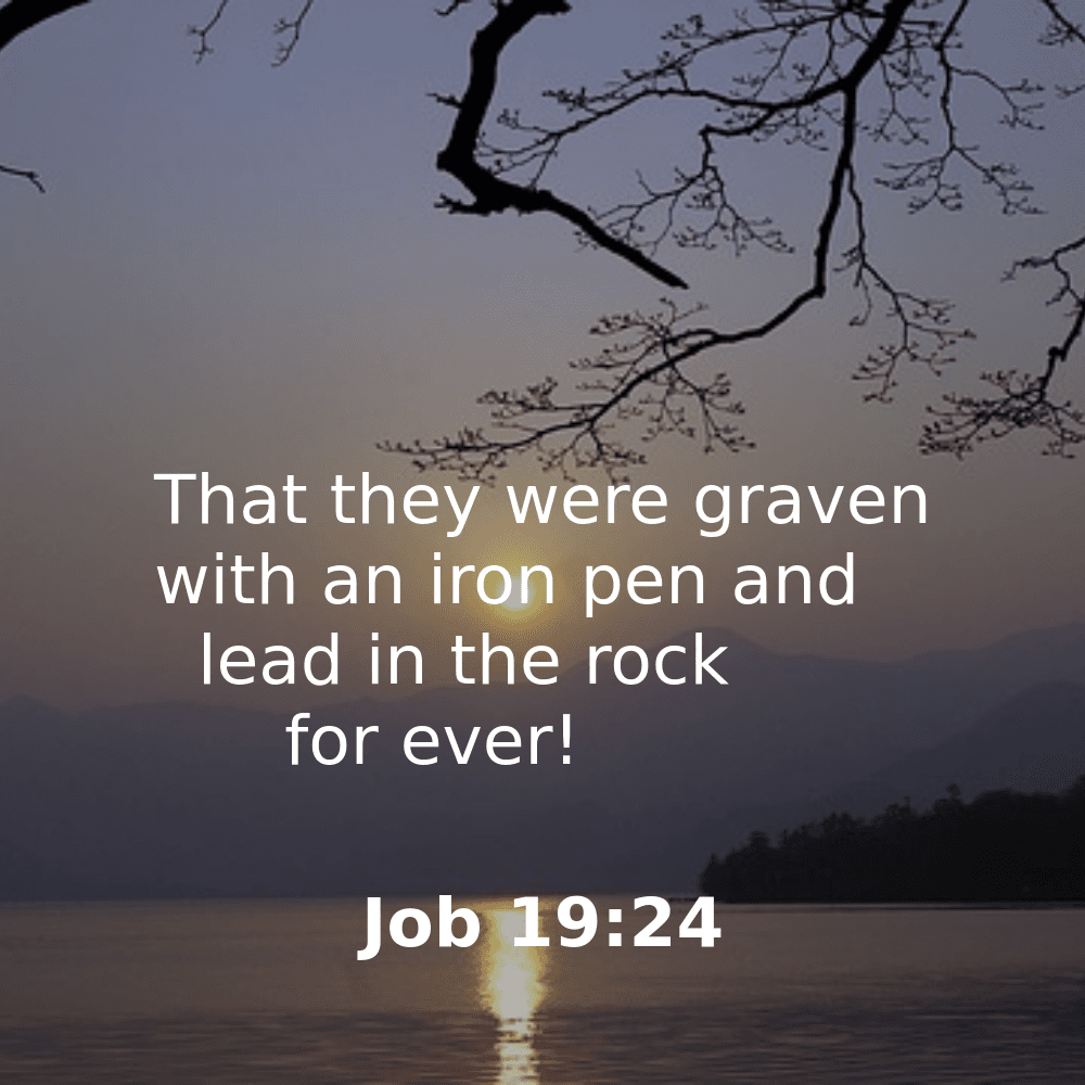 Job 19:24 - Bibleverses.net