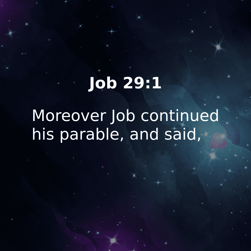 Job 29:1 - Bibleverses.net