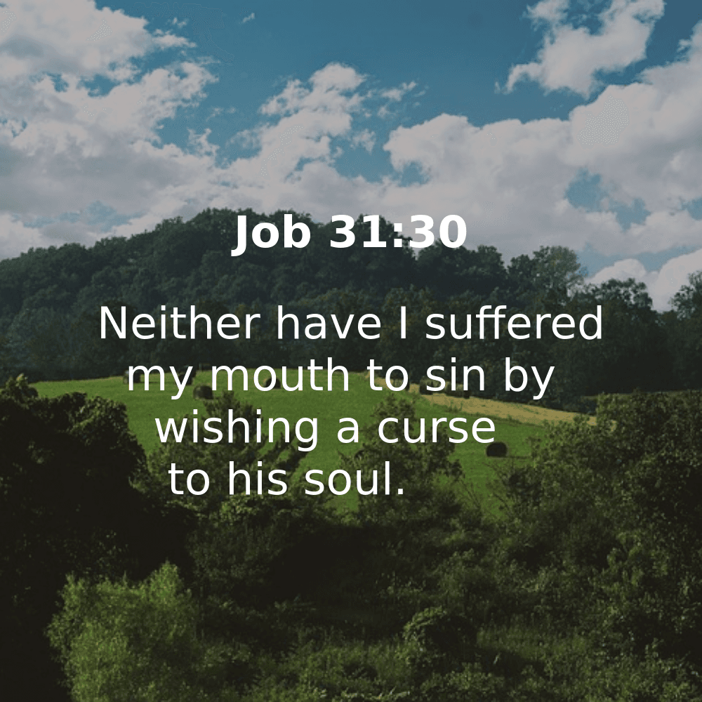 Job 31:30 - Bibleverses.net