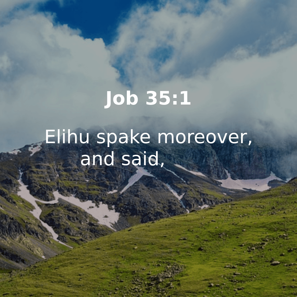 Job 35:1 - Bibleverses.net