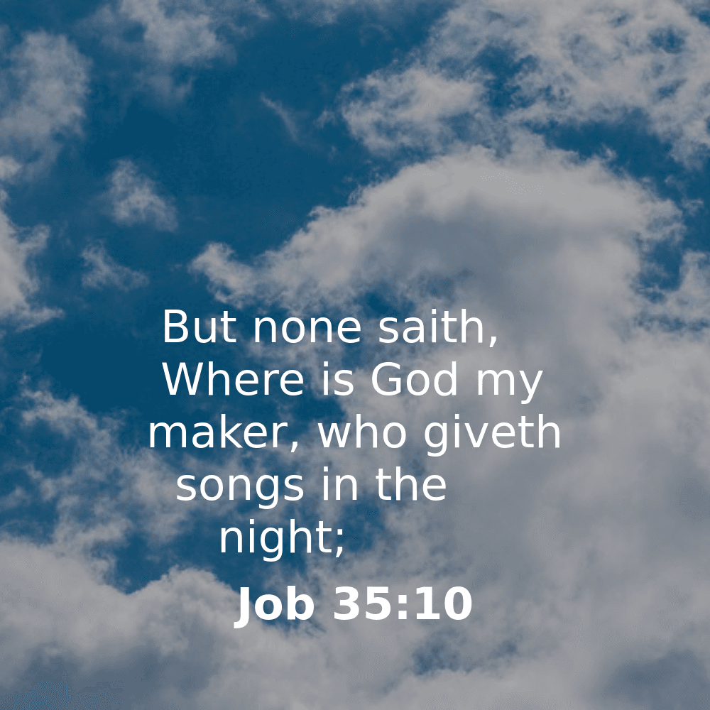 Job 35:10 - Bibleverses.net