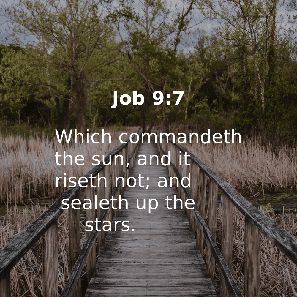 Job 9:7 - Bibleverses.net