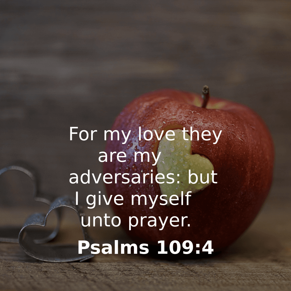 Psalms 109:4 - Bibleverses.net