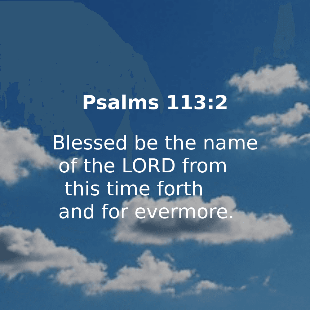 Psalms 113:2 - Bibleverses.net