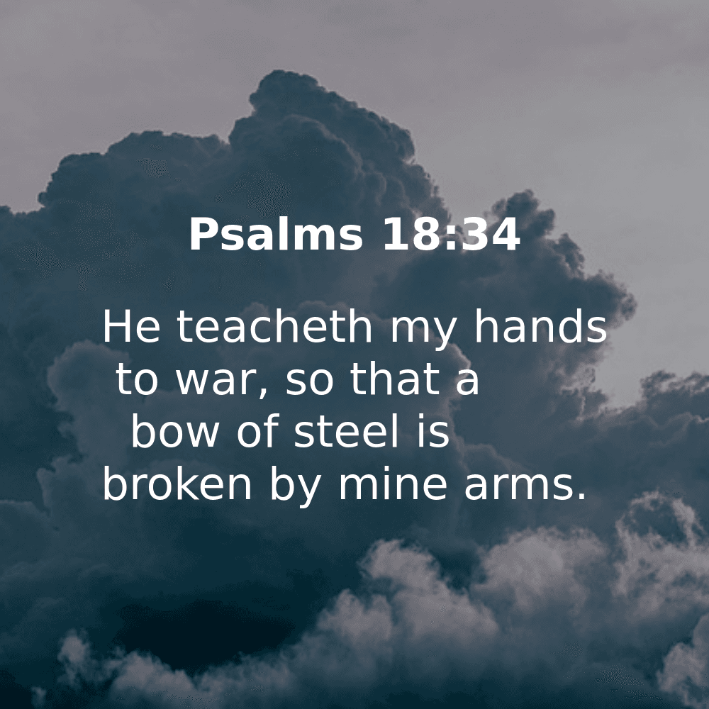 Psalms 18:34 - Bibleverses.net