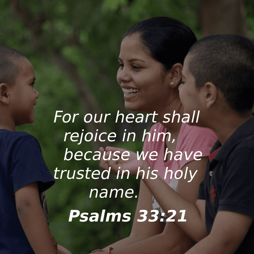 Psalms 33:21 - Bibleverses.net