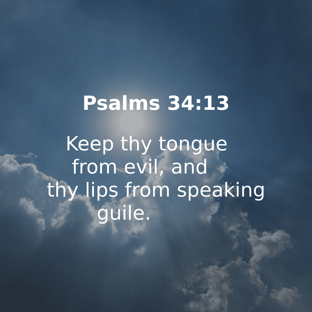 Psalms 34:13 - Bibleverses.net