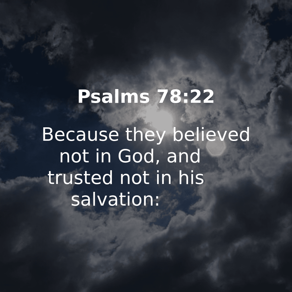 Psalms 78:22 - Bibleverses.net