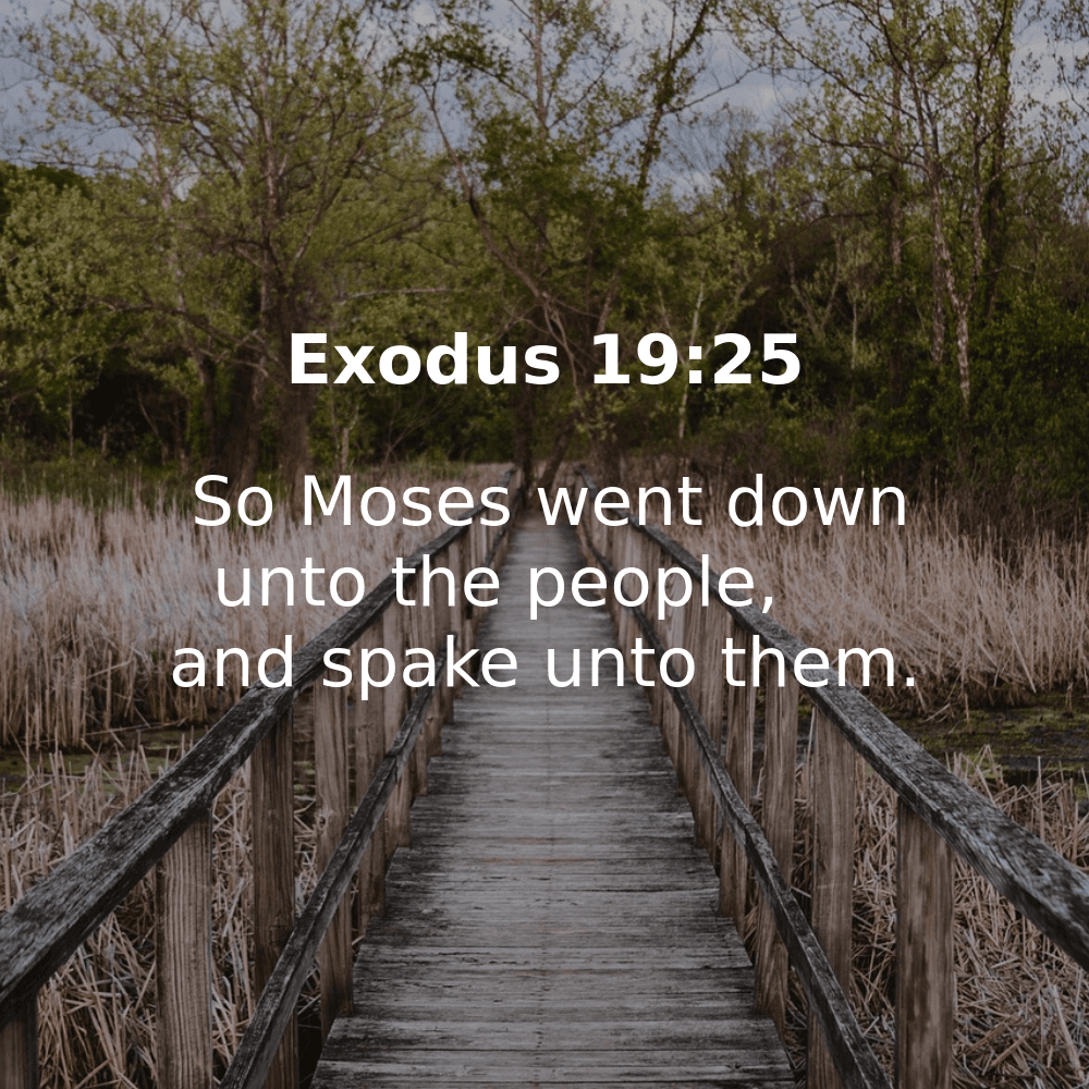 Exodus 19:25 - Bibleverses.net