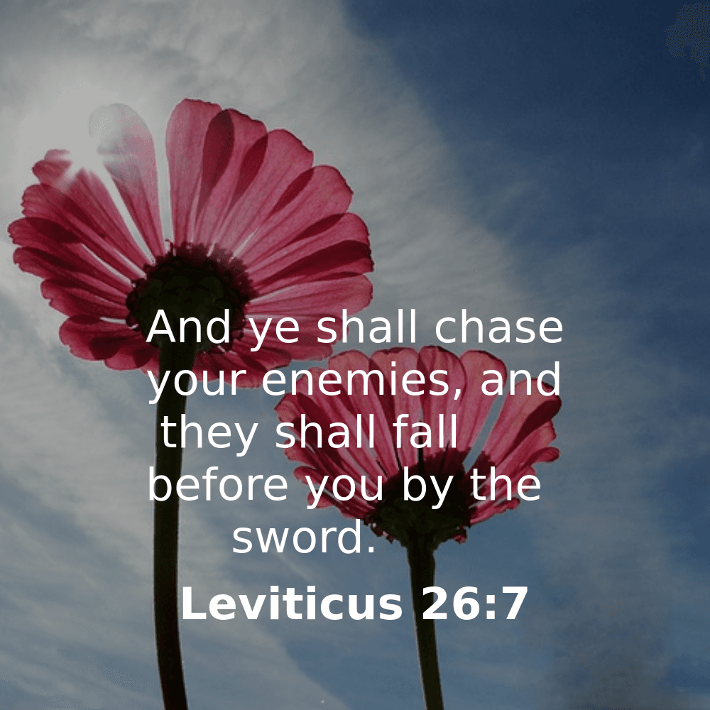 Leviticus 26:7 - Bibleverses.net