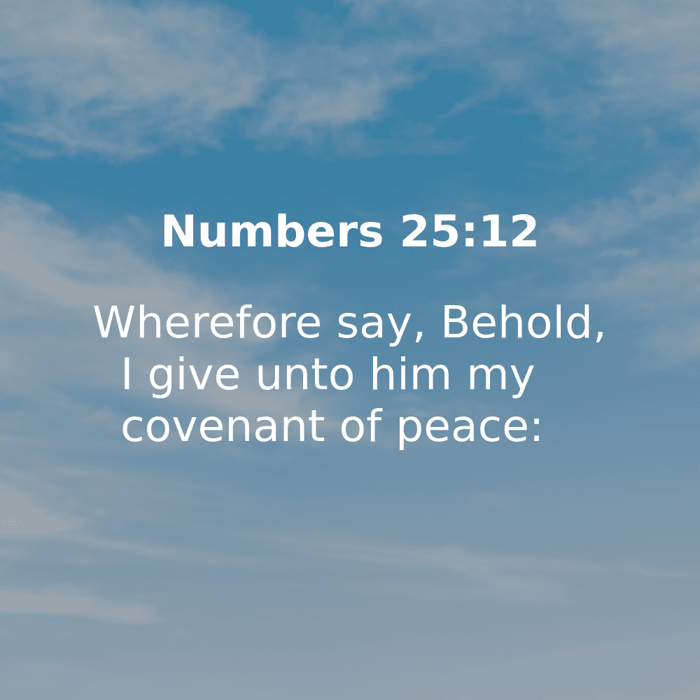 Numbers 25:12 - Bibleverses.net