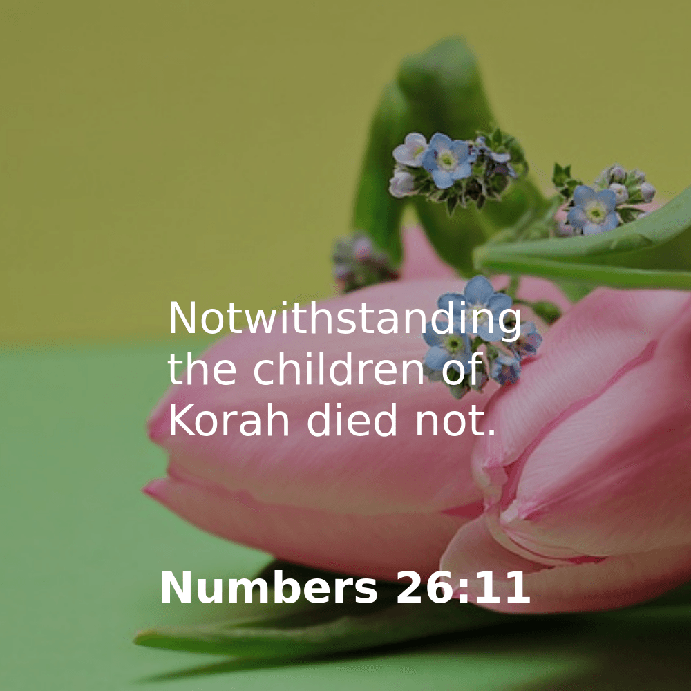 Numbers 26:11 - Bibleverses.net