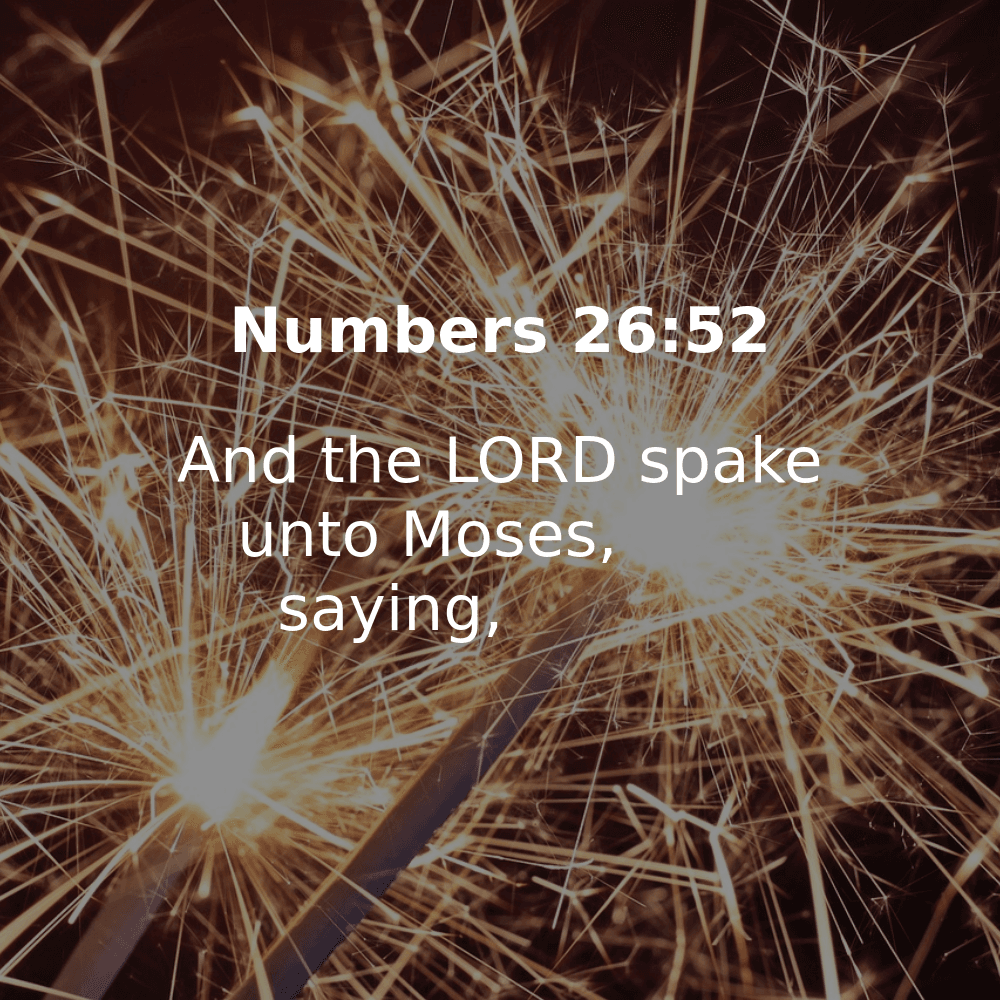 Numbers 26:52 - Bibleverses.net