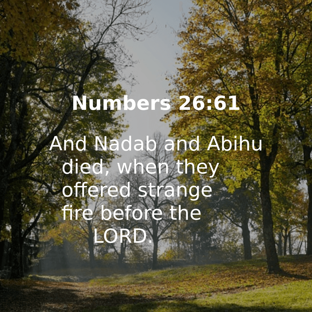 Numbers 26:61 - Bibleverses.net