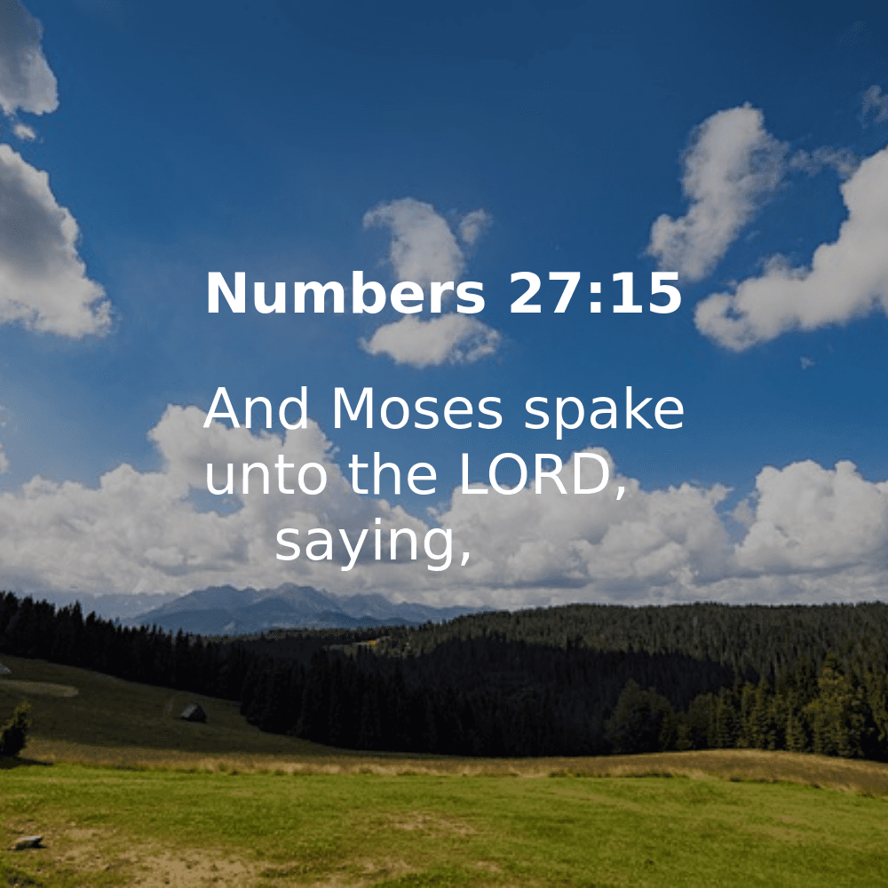 Numbers 27:15 - Bibleverses.net