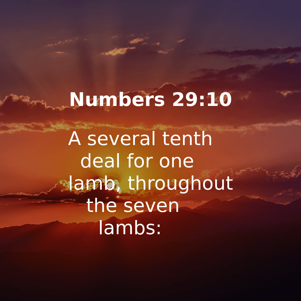 Numbers 29:10 - Bibleverses.net