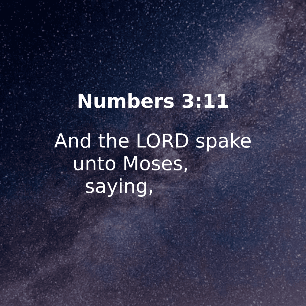 Numbers 3:11 - Bibleverses.net