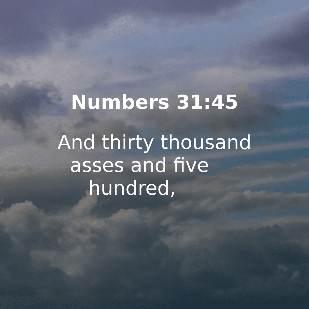 Numbers 31:45 - Bibleverses.net