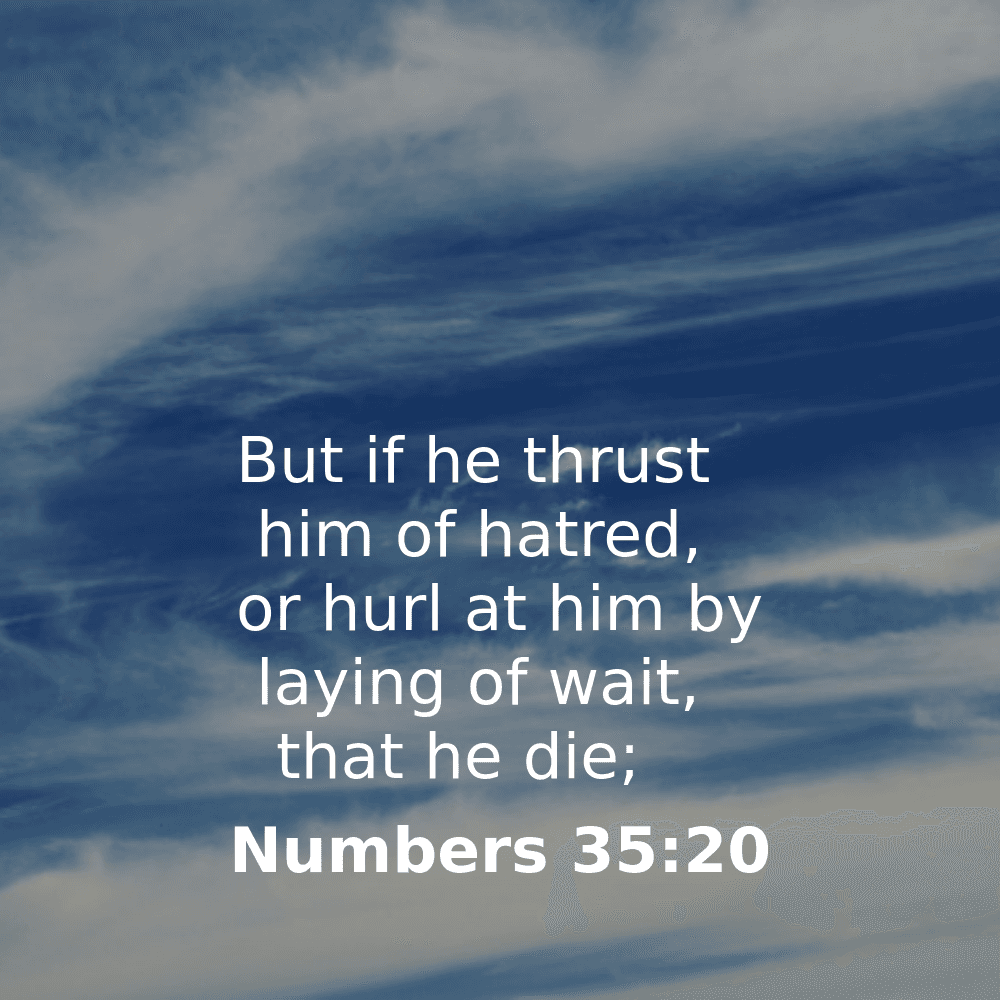 Numbers 35:20 - Bibleverses.net