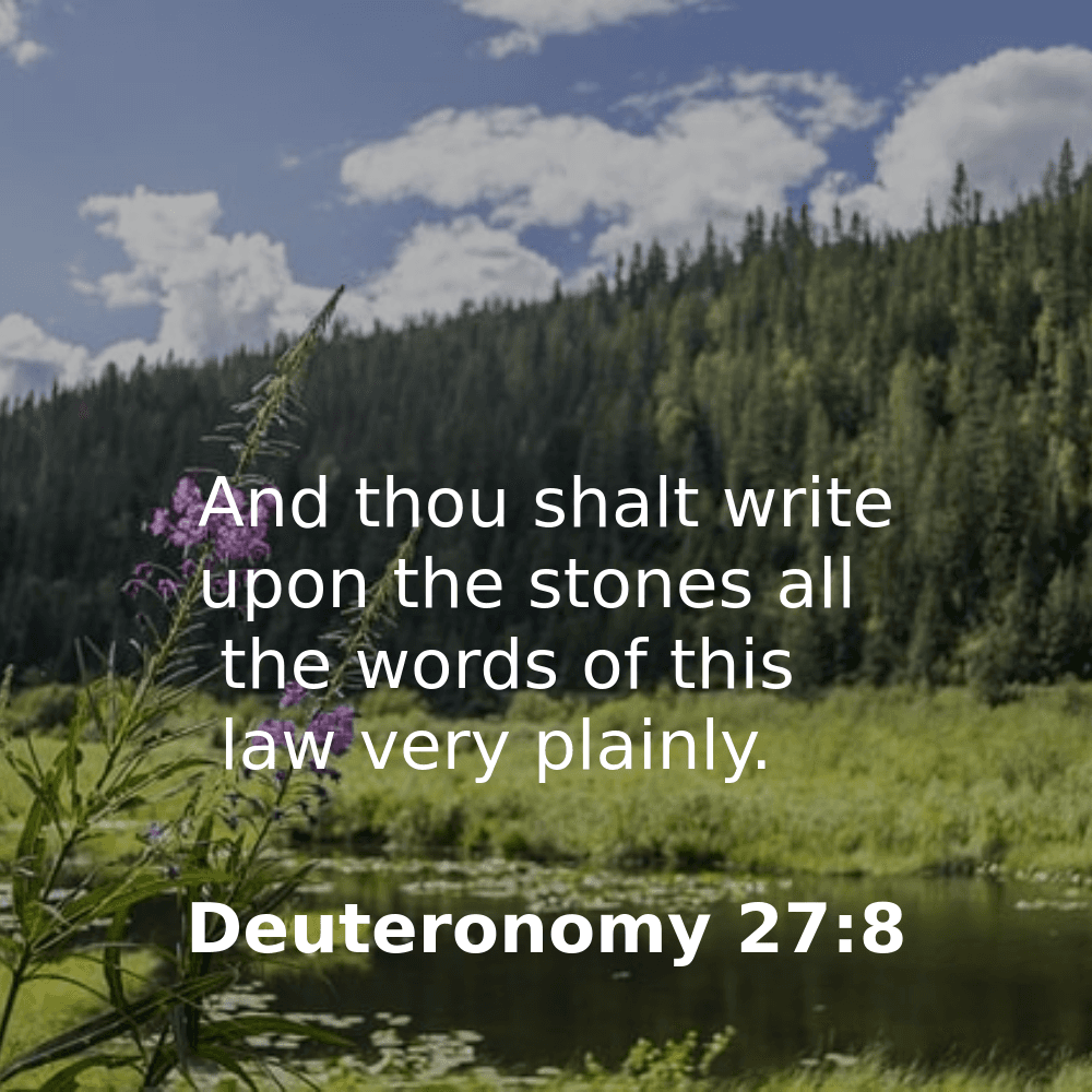Deuteronomy 27:8 - Bibleverses.net