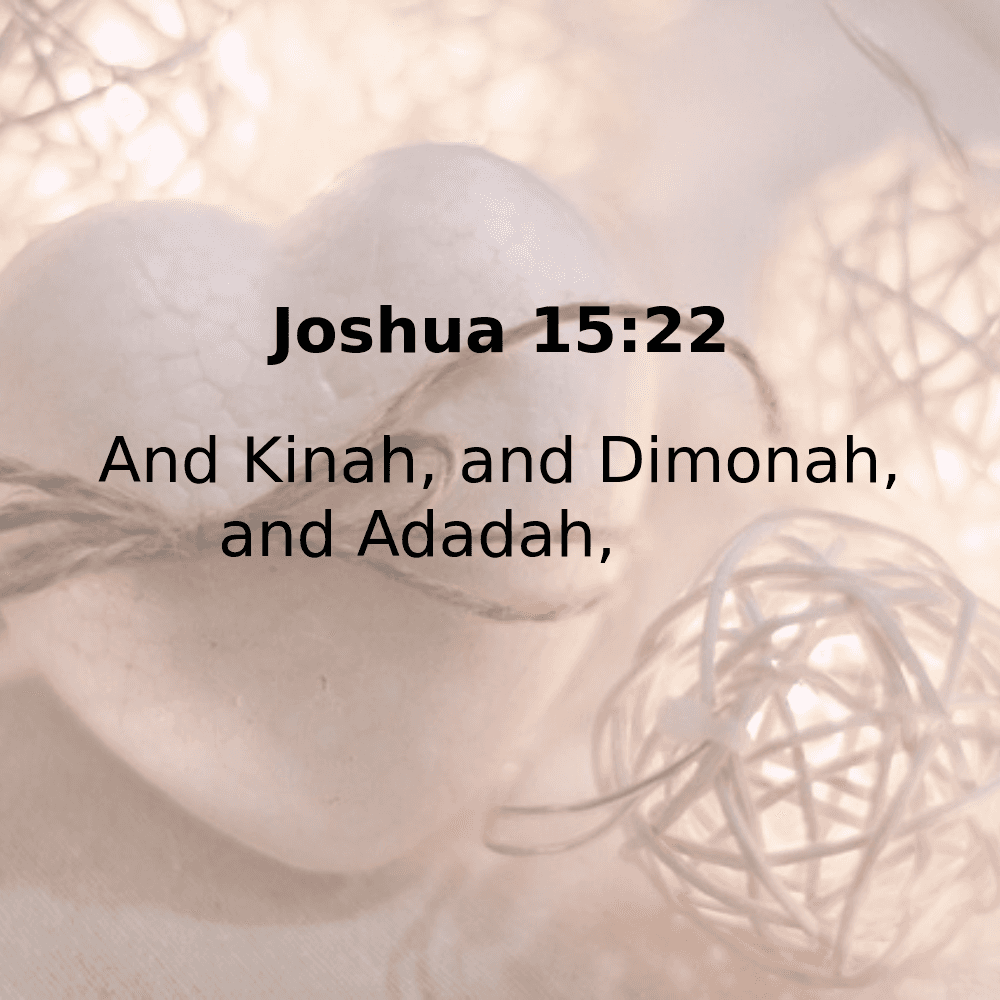 Joshua 15:22 - Bibleverses.net