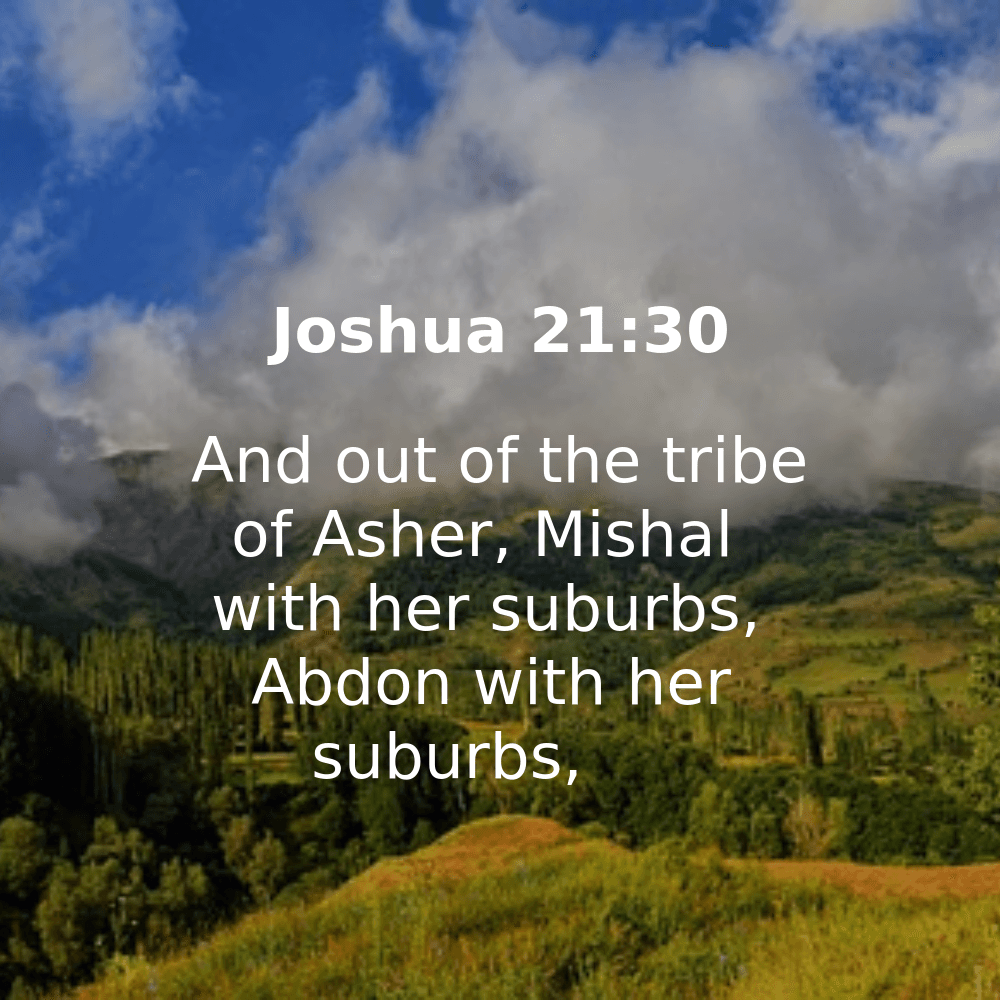 Joshua 21:30 - Bibleverses.net