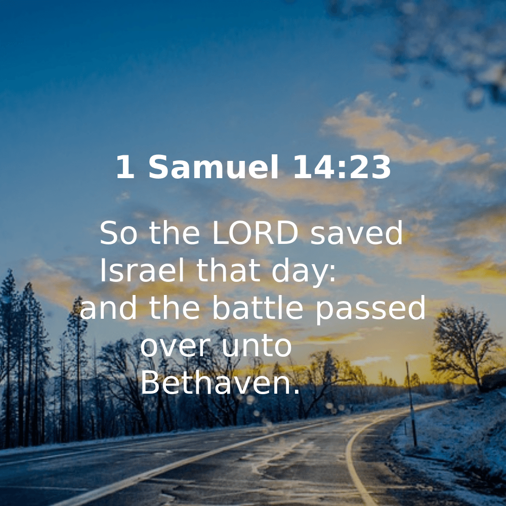 1 Samuel 14:23 - Bibleverses.net
