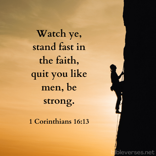 1 Corinthians 16:13 - Bibleverses.net