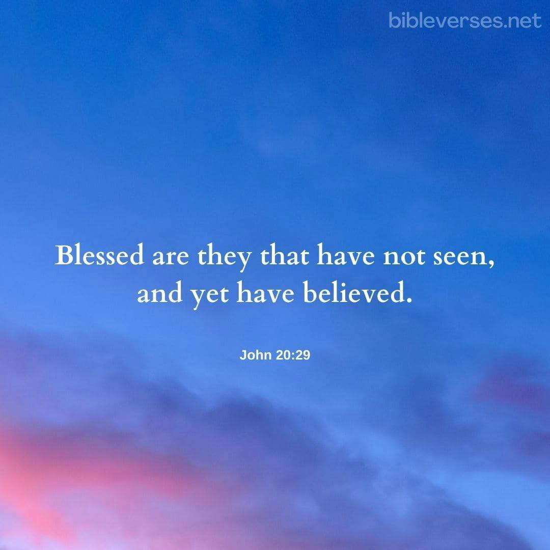 John 20:29 - Bibleverses.net