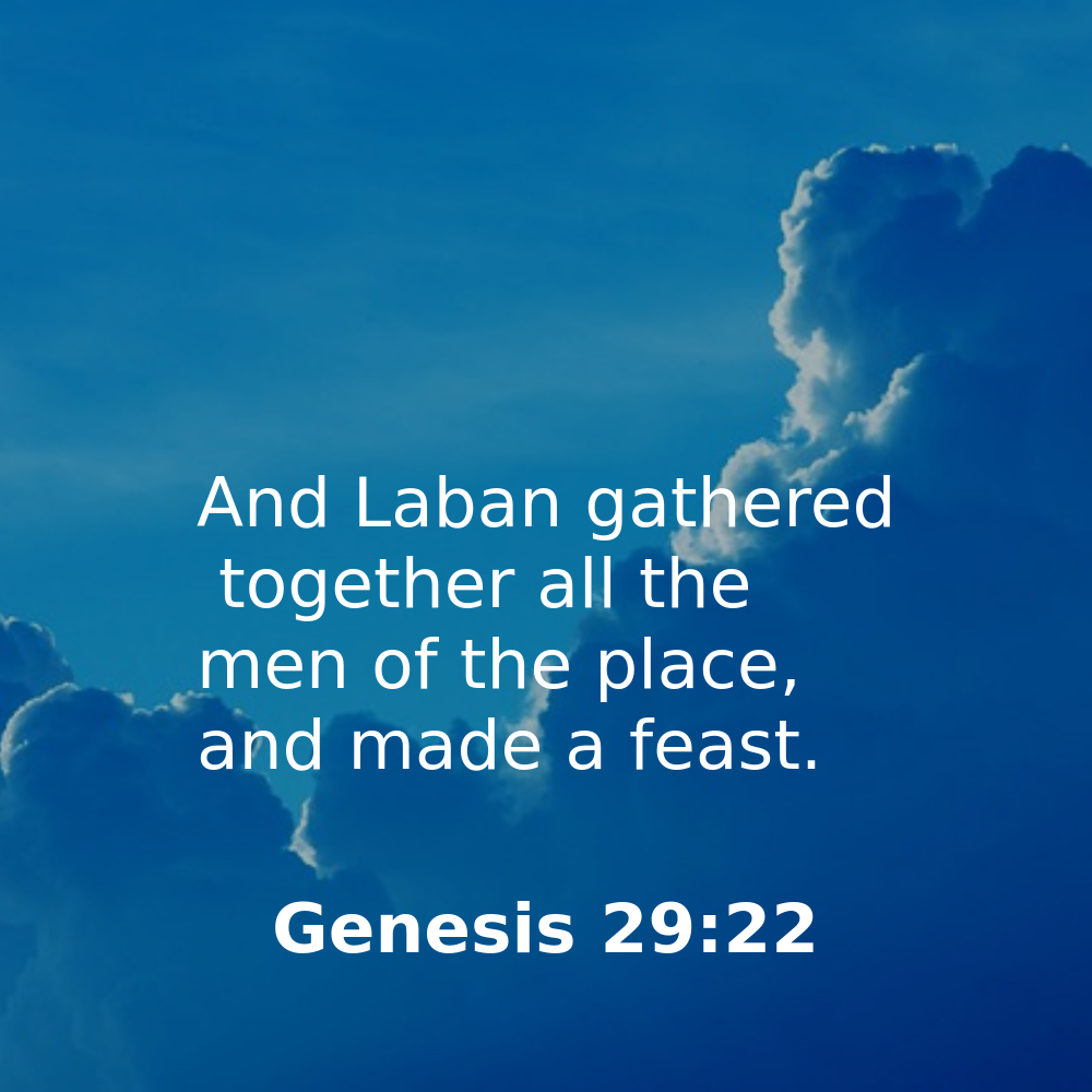 Genesis 29:22 - Bibleverses.net
