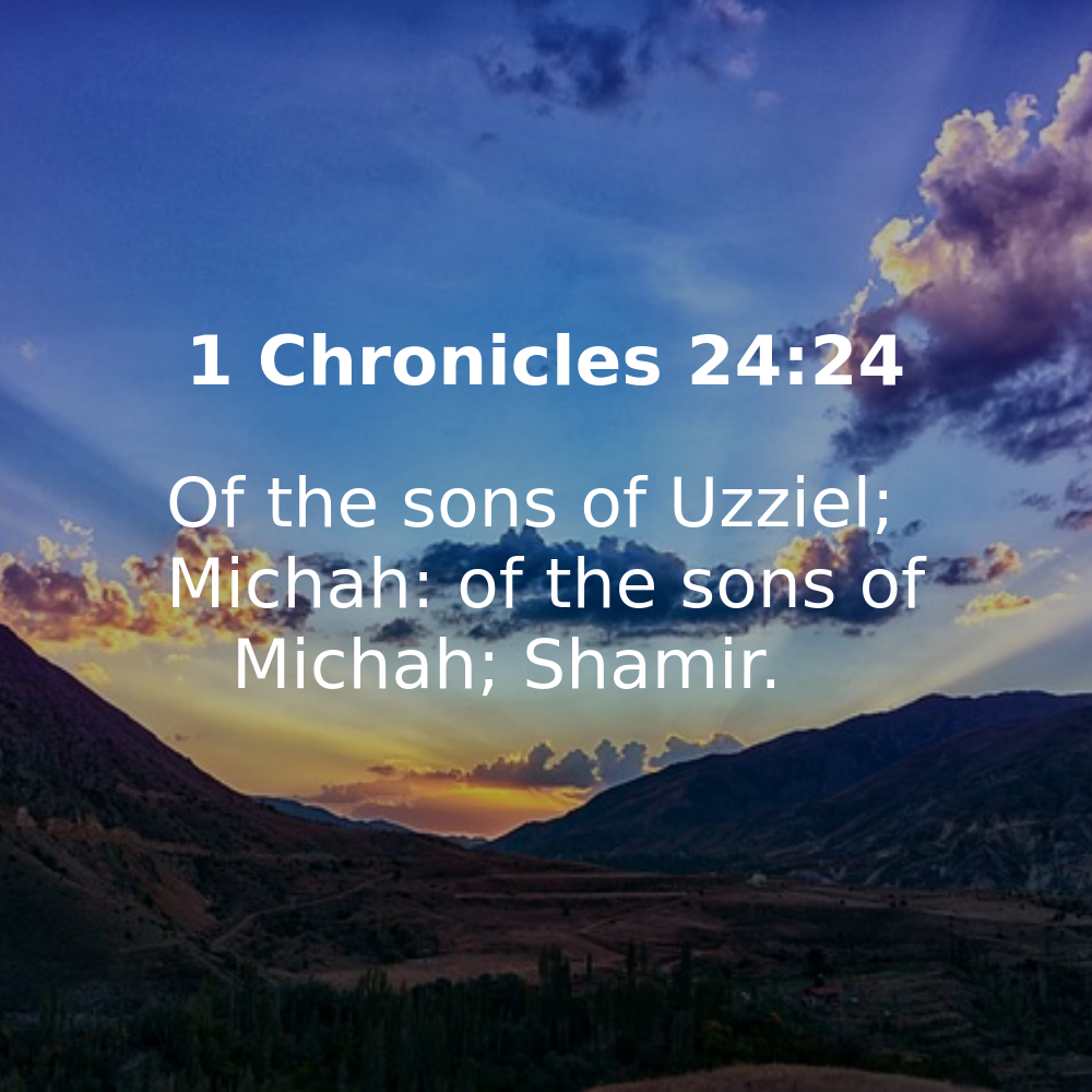 1 Chronicles 24:24 - Bibleverses.net