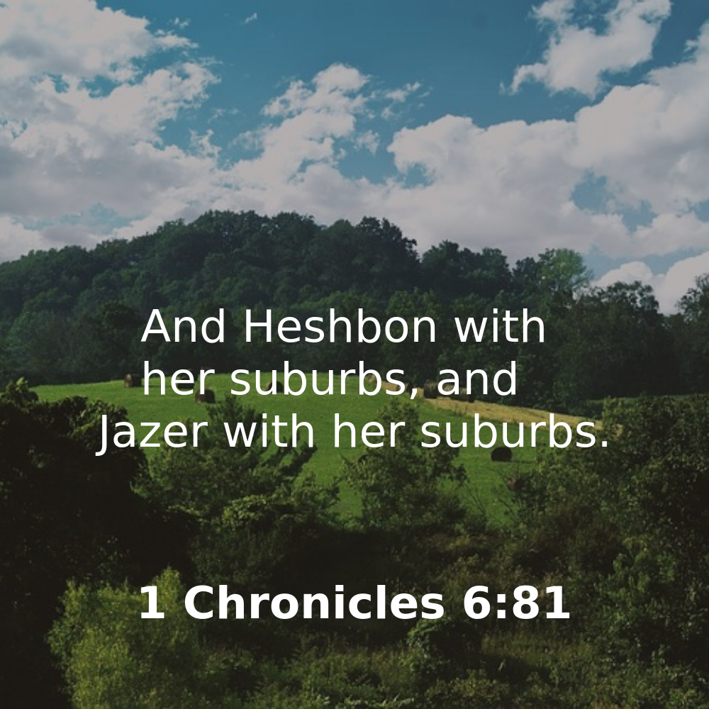 1 Chronicles 6:81 - Bibleverses.net
