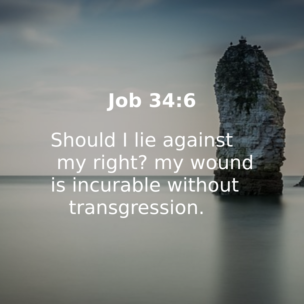 Job 34:6 - Bibleverses.net